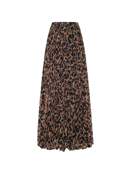  L'agence Torin Pleated Maxi Skirt - Brown 