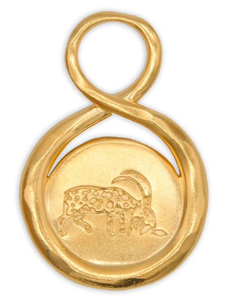  Lah Paris Capricorn-engraved Infinity-design Pendant - Gold 