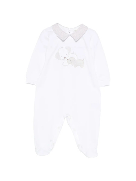  Lalalu Embroidered Collared Pajama - White 