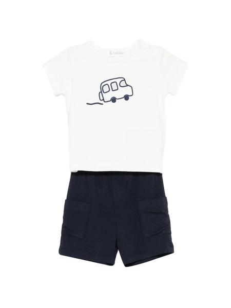  Lalalu Printed Short Set - White 