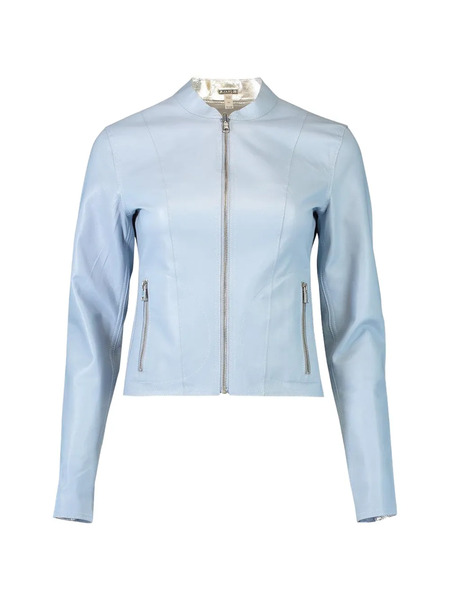  Lamarque Chapin Reversible Leather Jacket - Blue 