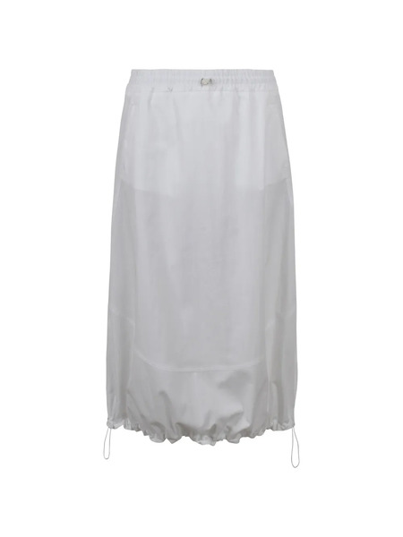 Laminar Drawstring-hem Midi Skirt - White 