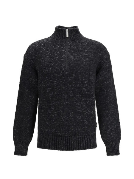  Laminar Zip-collar Sweater - Black 