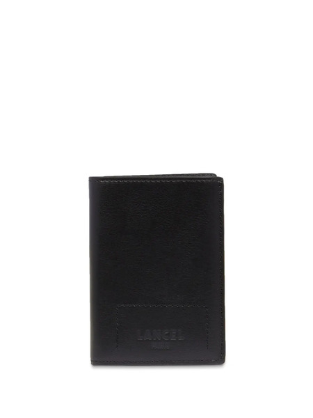  Lancel 9cc Tri-fold Leather Wallet - Black 