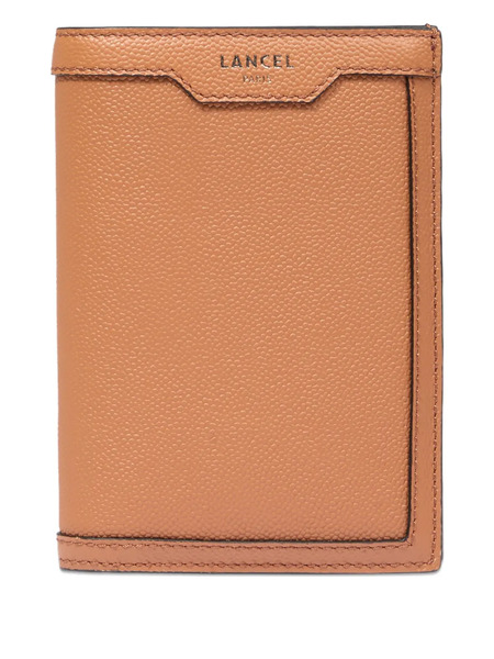  Lancel Compact Leather Wallet - Brown 