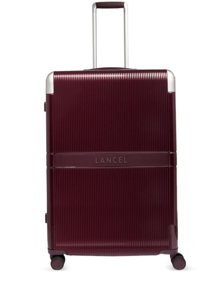  Lancel Empreinte Ribbed Hard Suitcase - Red 