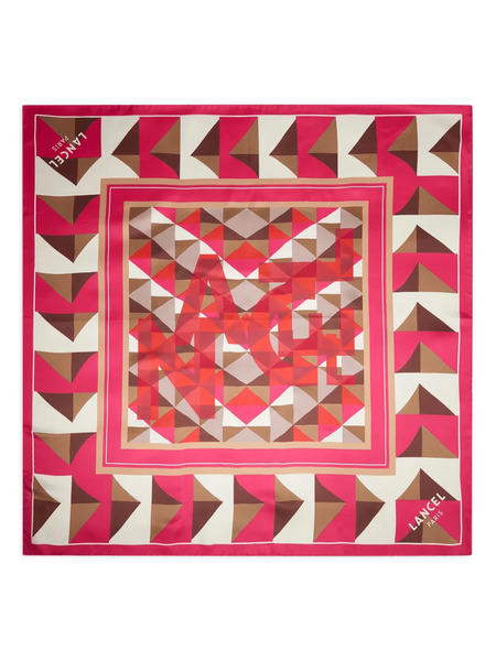  Lancel Labyrinth Silk Scarf - Pink 