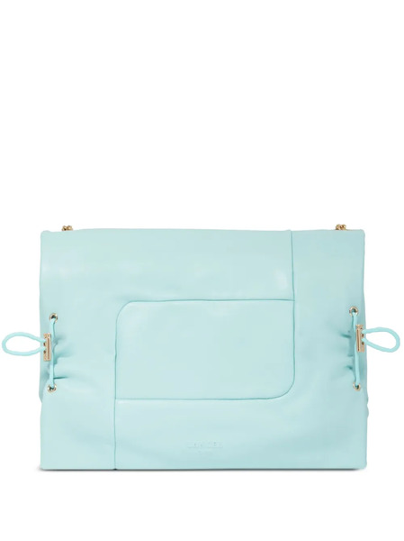  Lancel Large Billie De Lancel Leather Crossbody Bag - Blue 