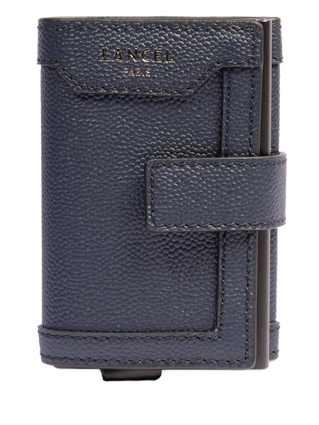  Lancel Leather Flap Card Holder - Blue 