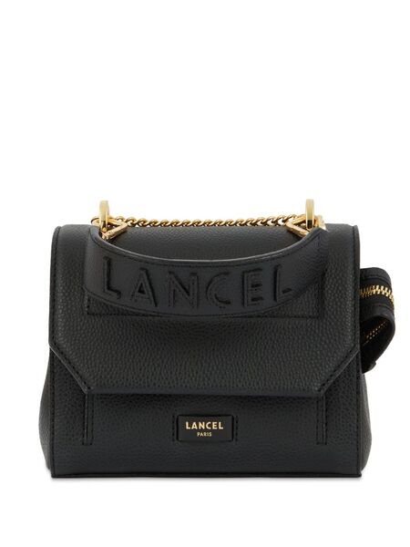  Lancel Medium Ninon De Lancel Leather Flap Bag - Black 