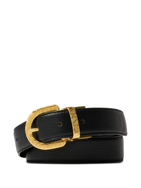  Lancel 30mm Reversible Adjustable Ardillon Belt - Black 
