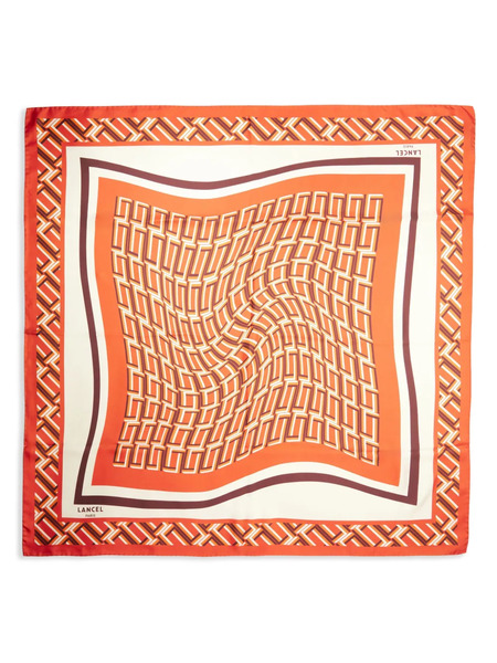 Lancel Monogramme Scarf - Orange 
