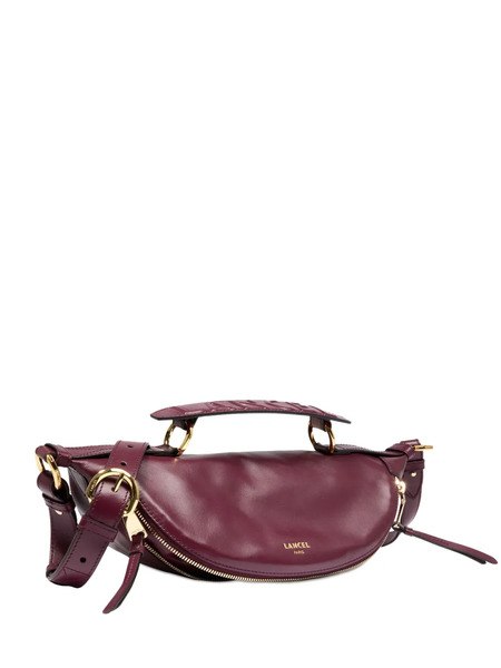  Lancel Origami Curved Leather Crossbody Bag - Red 