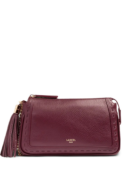  Lancel Pouch On Chain Tassel Cross Body Bag - Red 