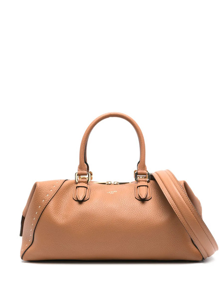  Lancel Zip Boston Tote Bag - Brown 