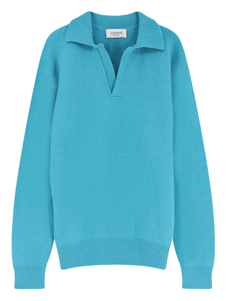  Laneus Classic-collar Sweater - Blue 