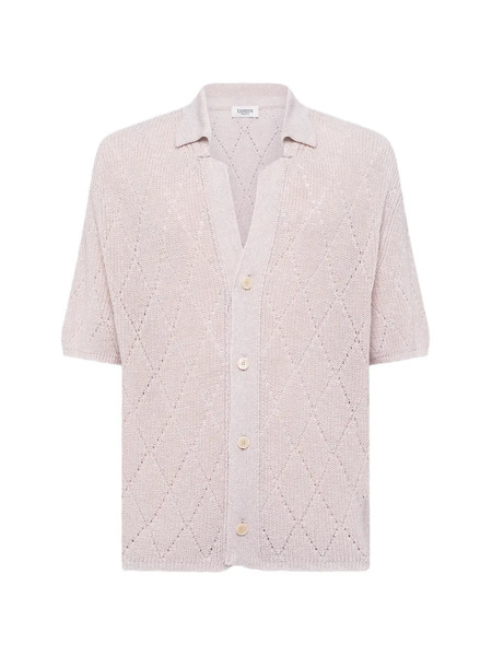  Laneus Diamond-pattern Cardigan - Neutrals 
