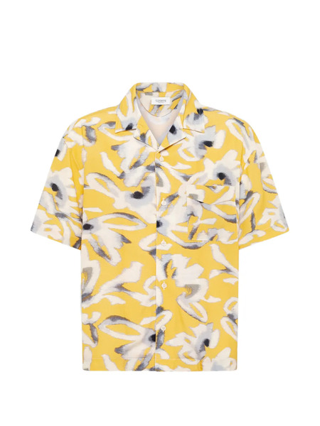  Laneus Floral-pattern Shirt - Yellow 