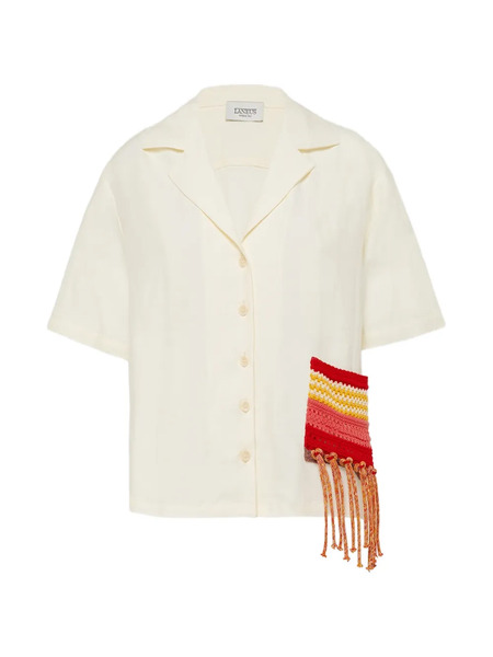  Laneus Fringed-pocket Skirt - Neutrals 