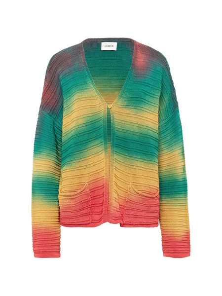  Laneus Front-pocket Cardigan - Green 