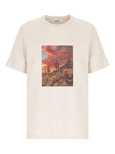  Laneus Graphic-print T-shirt - Neutrals 