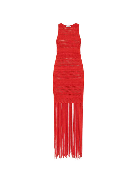  Laneus Knitted Maxi Dress - Red 
