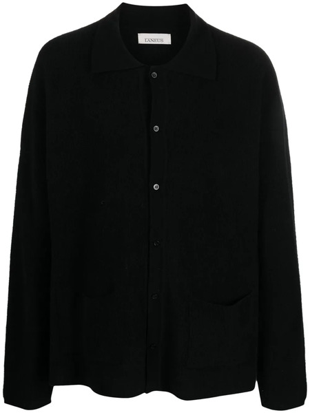  Laneus Long-sleeved Button-up Cardigan - Black 