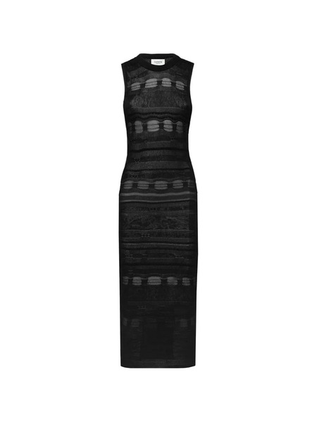  Laneus Open-back Knit Dress - Black 