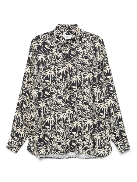  Laneus Palm-tree Print Shirt - Black 