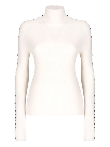  Laneus Ribbed Embellished Top - Neutrals 