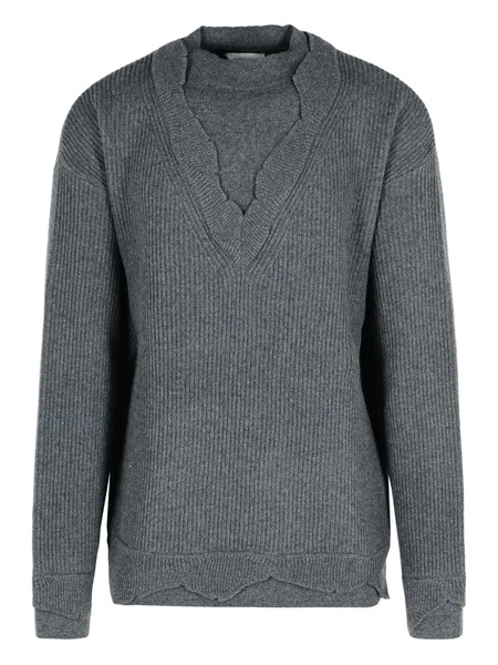  Laneus Ribbed-knit Sweater - Grey 