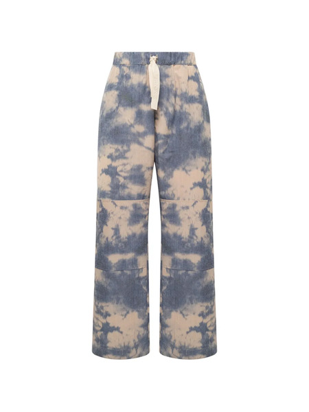  Laneus Tie-dye Elasticated-waistband Trousers - Blue 