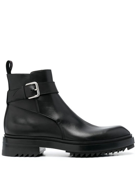  Lanvin Alto Leather Ankle Boots - Black 