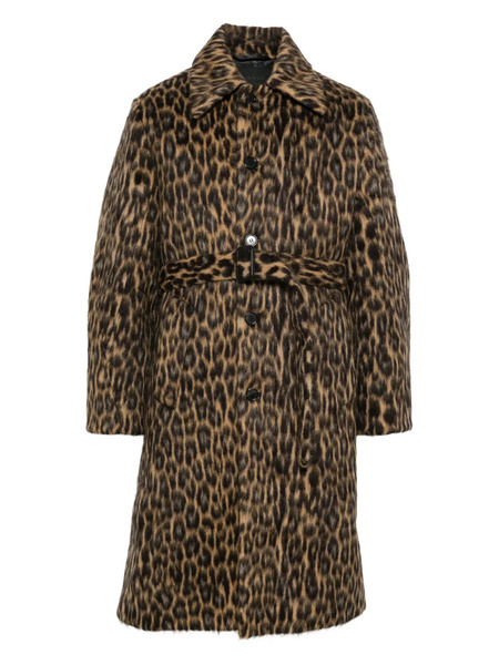  Lanvin Animal-print Coat - Brown 