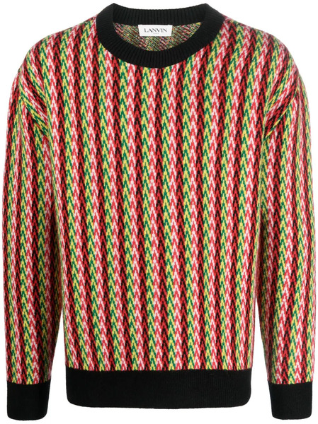  Lanvin Chevron-motif Jumper - Red 