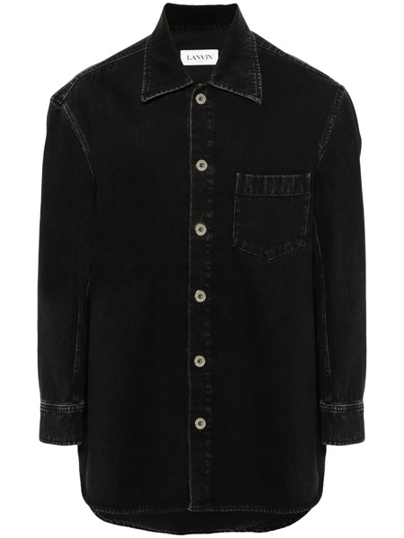  Lanvin Cocoon Denim Shirt - Grey 