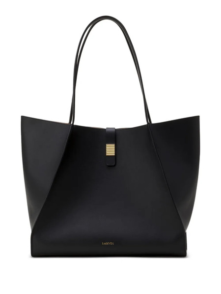  Lanvin Concerto Arpège Leather Tote Bag - Black 