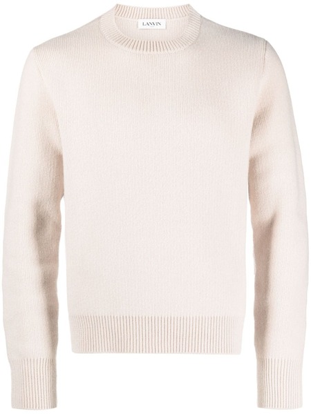  Lanvin Crew-neck Wool-cashmere Jumper - Neutrals 