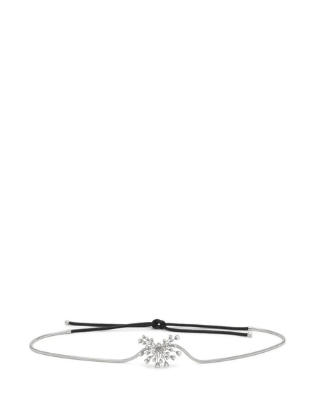  Lanvin Crystal-embellished Skinny Belt - Silver 
