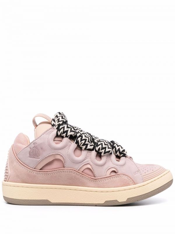  Lanvin Curb Lace-up Sneakers - Pink 