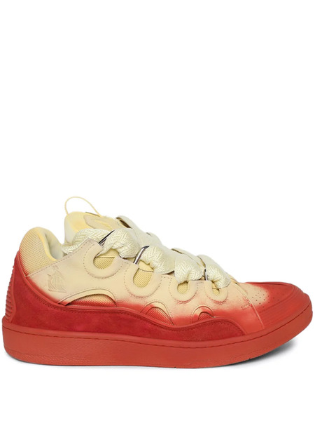  Lanvin Curb Radiant Spray-effect Sneakers - Neutrals 
