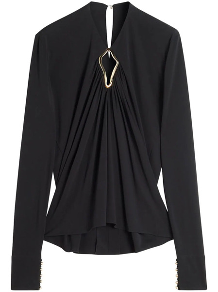  Lanvin Cut-out Blouse - Black 
