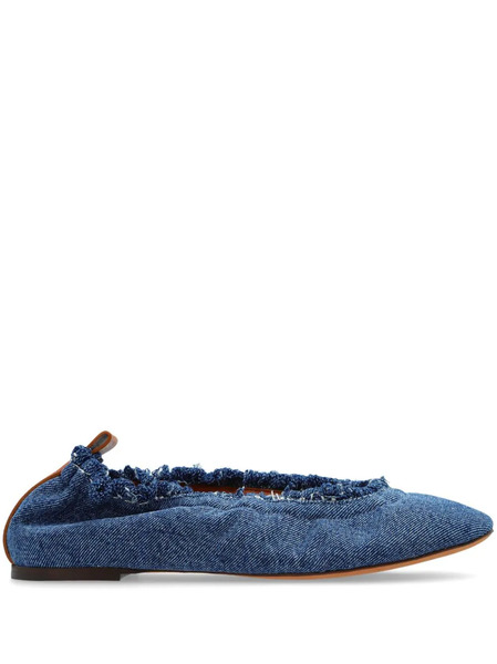  Lanvin Denim Ballerina Shoes - Blue 