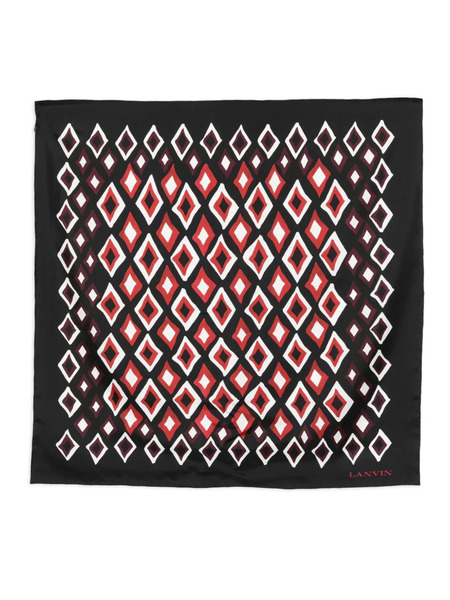  Lanvin Diamond-pattern Silk Scarf - Black 