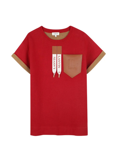  Lanvin Enfant Chest-pocket Dress - Red 