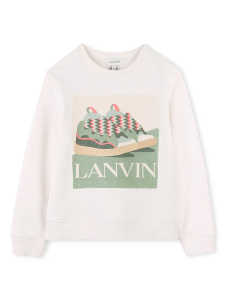  Lanvin Enfant Curb-print Sweatshirt - Neutrals 