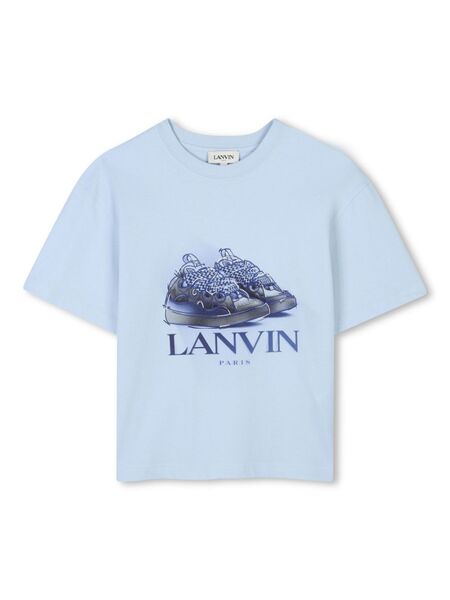  Lanvin Enfant Curb-print T-shirt - Blue 