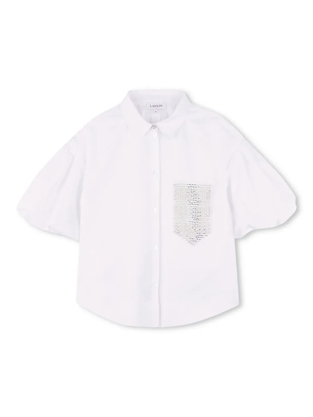  Lanvin Enfant Draped Blouse - White 