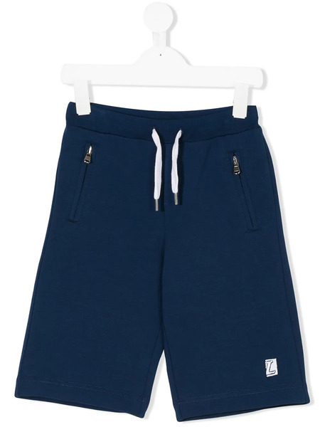  Lanvin Enfant Drawstring Waist Track Shorts - Blue 