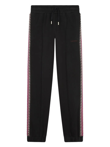  Lanvin Enfant Embroidered-logo Track Pants - Black 
